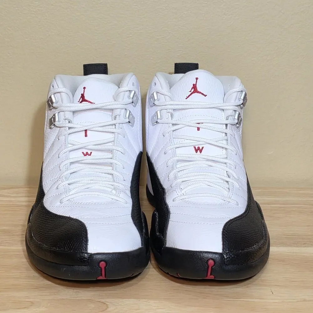 Air Jordan 12 Retro Taxi Flip White Black Red Ct8013-162 Men's Size 10.5 B-Grade
